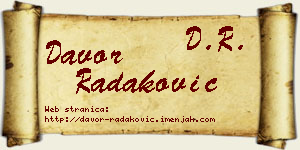 Davor Radaković vizit kartica